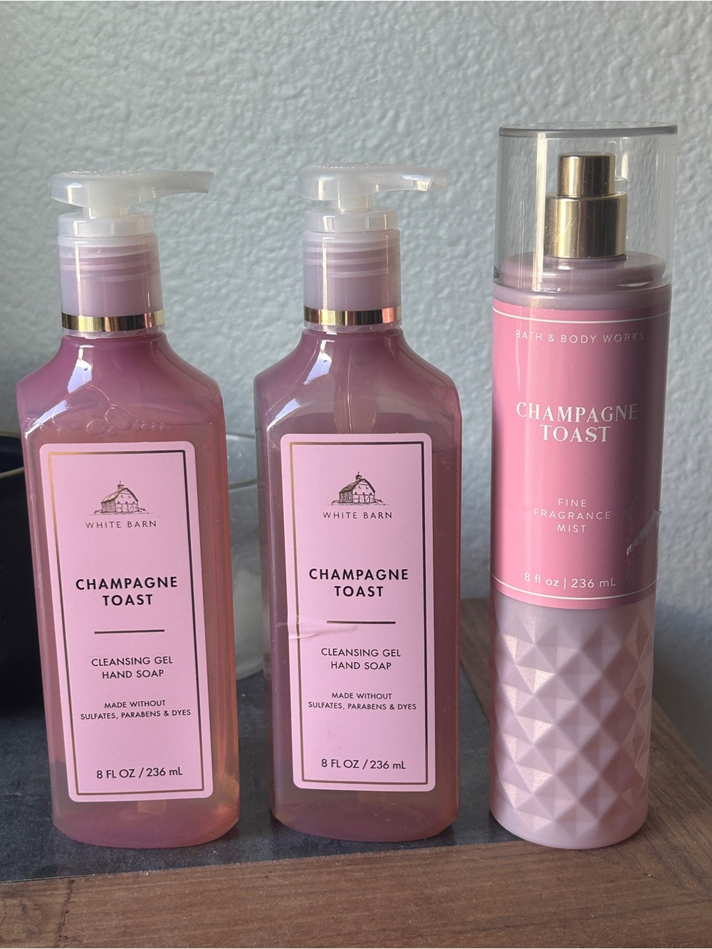White Barn Champagne Toast Pink Hand Soap & Fragrance Mist Set